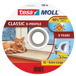 Tesa Uszczelka  profil D biała - Klamki - miniaturka - grafika 1