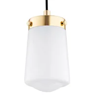 Lampy sufitowe - Argon Lampa wisząca Pasadena, 1-punktowa, mosiądz/biały - miniaturka - grafika 1
