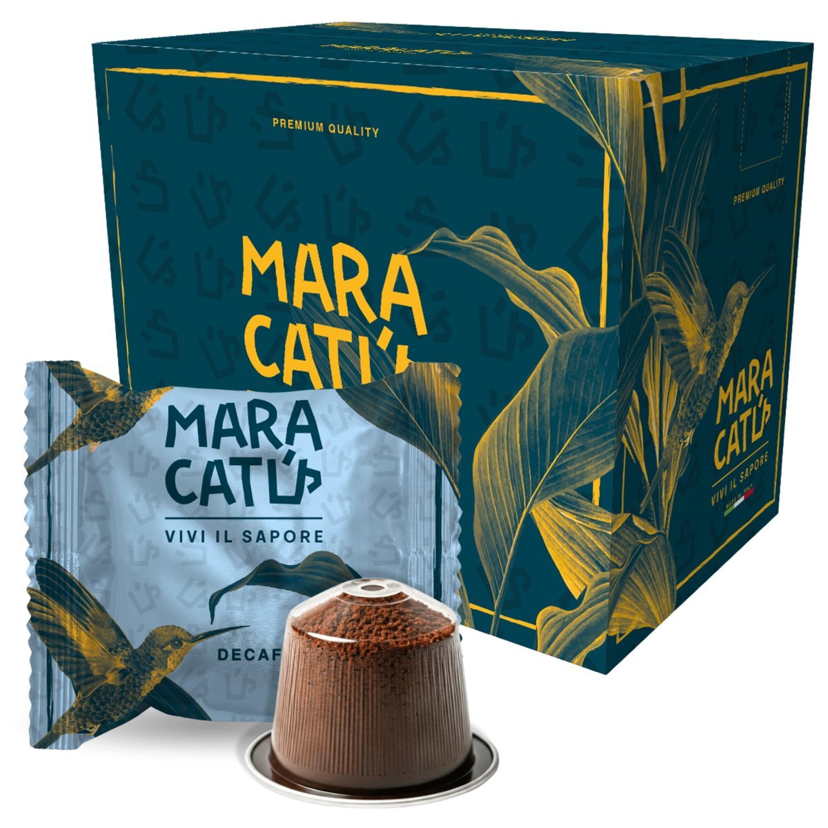 Kapsułki Nespresso kawa bezkofeinowa włochy Maracatú decaffeinato 50 sztuk