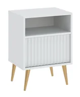 Szafki nocne - Szafka Nocna Barcelona 1S Biały - miniaturka - grafika 1