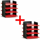 Półki na dokumenty - B2B Partner Zasobnik plastikowy na dokumenty, czarny/czerwony, 1+1 GRATIS 420124 - miniaturka - grafika 1