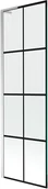 Parawany nawannowe - Mexen Next L parawan nawannowy 1-skrzydłowy 60 x 150 cm, czarny wzór, chrom - 895-060-000-03-77-01 - miniaturka - grafika 1