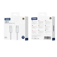 Kable USB - JELLICO kabel IP15 USB-C - USB-C PD 60W 1M Biały - miniaturka - grafika 1