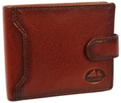 Portfele - Portfel Męski Skórzany EL FORREST Średni Poziomy Z Zapięciem Jedno Skrzydełko 850 29 RFID BRĄZOWY 11.5 x 9 x 3 [cm] - miniaturka - grafika 1