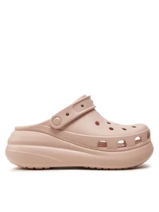 Crocs Klapki Classic Crush Clog 207521 Różowy - Klapki i japonki damskie - miniaturka - grafika 1