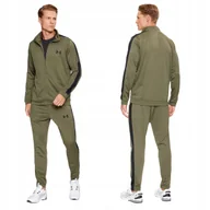 Dresy męskie - DRES UNDER ARMOUR MĘSKI SPORTOWY KOMPLET SPODNIE + BLUZA KHAKI r. S - miniaturka - grafika 1