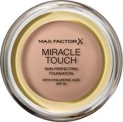 Pudry do twarzy - Max Factor Miracle Touch Foundation podkład z kwasem hialuronowym dla gładkiej i równomiernej skóry, 1 opakowanie (1 x 12 g) - miniaturka - grafika 1