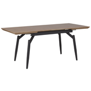 Stoły - BLmeble Rozkładany stół do jadalni 140/180 x 80 cm ciemne drewno z czarnym BARBOSA 4251682243513 - miniaturka - grafika 1