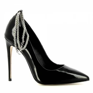 Czarne szpilki z łańcuszkiem CARINII - Carinii - Półbuty damskie - miniaturka - grafika 1