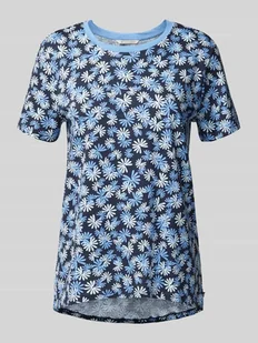 T-shirt o kroju comfort fit z czystej bawełny ze wzorem na całej powierzchni - Koszulki i topy damskie - miniaturka - grafika 1