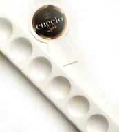Manicure tytanowy - Cuccio Stojak, ekspozytor do pudrów Dip System - biały 39FF-99225 - miniaturka - grafika 1