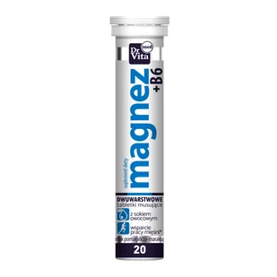 Dr Vita Magnez + B6 z sokiem suplement diety 20 tabletek musujących - Witaminy i minerały - miniaturka - grafika 1