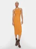 Sukienki - Patrizia Pepe Sukienka koktajlowa 2A2735/K186-R824 Pomarańczowy Slim Fit - miniaturka - grafika 1