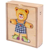 Zabawki interaktywne dla dzieci - Smily Play Układanka drewniana Miś - miniaturka - grafika 1