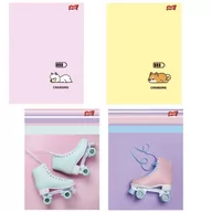 Zeszyty szkolne - Zeszyt A5 32k linia podwójna dwukolorowa laminowany MIX - miniaturka - grafika 1