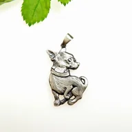 Naszyjniki - Zawieszka srebrna z Chihuahua - miniaturka - grafika 1