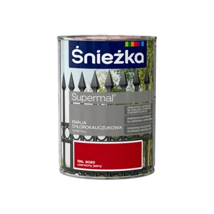 Śnieżka Śnieżka Emalia chlorokauczukowa Supermal czerwona jasna RAL3020 900 ml - Emalie - miniaturka - grafika 1