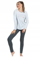 Piżamy damskie - Piżama Damska Vienetta Długi Rękaw L 40 Bawełna - miniaturka - grafika 1