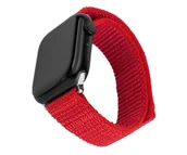 Akcesoria do smartwatchy - Fixed Nylonowy pasek Nylon Sporty Strap do Apple Watch 42/44/45 mm, czerwony - miniaturka - grafika 1