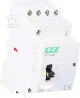 Sterowniki i przekaźniki - F&F Stycznik modułowy ze sterowaniem ręcznym, montaż na szynie 25A, styki 4NO ST25-40-M - miniaturka - grafika 1