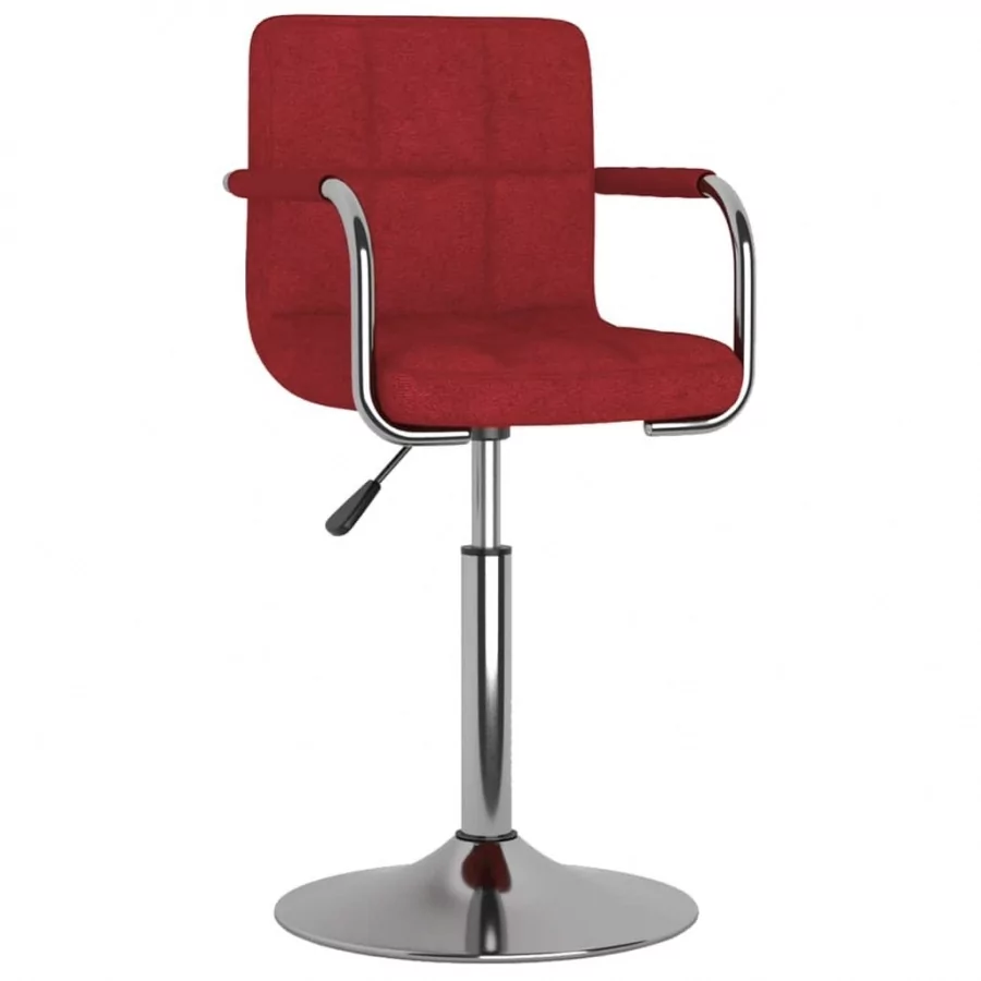 vidaXL Krzesło stołowe winna czerwień tapicerowane tkaniną 3087884