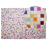 Dywany - Beliani Dywan skórzany kolorowy 140 x 200 cm ADVAN - miniaturka - grafika 1