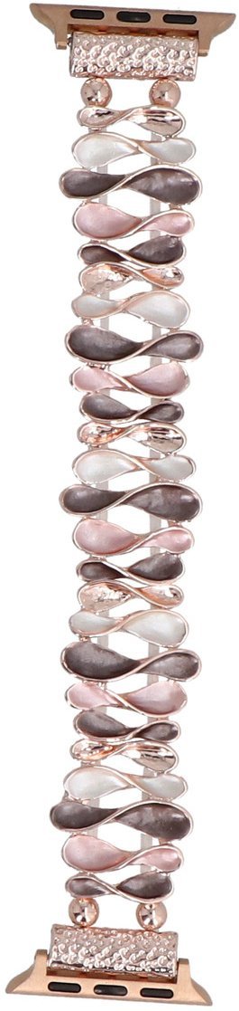 GlacierX bransoleta do smartwatcha Gleam Bow Stretch Bracelet Rose Coffee do Apple Watch 38/40/41mm Kawowo-Różana