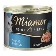 Mokra karma dla kotów - Miamor Feine Filets w galarecie Tuńczyk z krewetkami 12x185 g - miniaturka - grafika 1