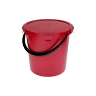 Inne artykuły do sprzątania - Wiadro z pokrywą Berry 5L PT-6078 czerwone - miniaturka - grafika 1