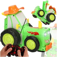 Zabawki zdalnie sterowane - Traktor Zdalnie Sterowany na Pilota RC Tańczący Świeci Zabawka Ciągnik - miniaturka - grafika 1