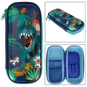 Piórniki - Dinozaur Piórnik 3D zapinany na zamek, piórnik szkolny - miniaturka - grafika 1