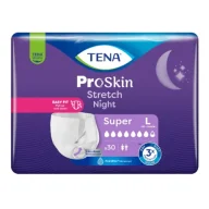 Bielizna lecznicza - TENA ProSkin Stretch Night Super - pieluchomajtki na noc, rozmiar L, 30 szt. - miniaturka - grafika 1
