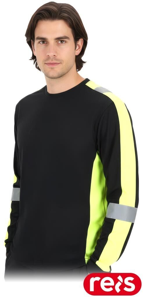 Reis Męska koszulka ochrona ciała dugi rękaw ściągacze pasy odblaskowe polecana dla kierowców logistyki sportowców TEVIS-LS XL