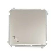 Wyłączniki światła i elektryczne - Simon Włącznik schodowy BASIC satynowy, metalizowany - miniaturka - grafika 1
