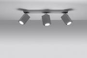 Lampy sufitowe - Sollux Lighting Lampa plafon Merida 3, szara, 3x40 W - miniaturka - grafika 1