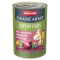 Mokra karma dla psów - Animonda GranCarno Superfoods Wołowina, Burak, Jeżyny, Mniszek Lekarski 400 g - miniaturka - grafika 1