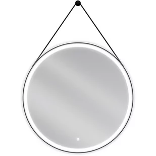 Mexen Reni lustro łazienkowe podświetlane, okragłes 80 cm, LED 6000K, antypara, czarna rama - Lustra - miniaturka - grafika 1