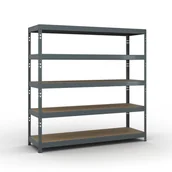 Regały biurowe - B2B Partner Regał półkowy 2000 x 2000 x 600 mm, nośność 500 kg 540035 - miniaturka - grafika 1