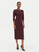 Sukienki - Rinascimento Sukienka koktajlowa CFC0126635003 Bordowy Slim Fit - miniaturka - grafika 1
