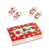 Skarpetki dla dzieci - Zestaw kolorowych skarpetek stopek w truskawki r.30-35- mixTURY Truskawkowe - miniaturka - grafika 1