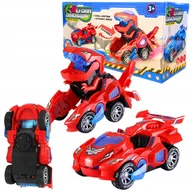 Zabawki zdalnie sterowane - Auto Robot Dinozaur Transformujące Autko Bot 2w1 Czerwony - miniaturka - grafika 1