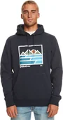 Bluzy męskie - bluza męska QUIKSILVER LANDSCAPE LINES PO HOODIE Navy Blazer - BYJ0 - miniaturka - grafika 1