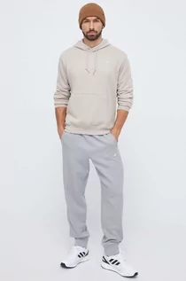 Bluzy męskie - adidas Originals bluza bawełniana męska kolor beżowy z kapturem z nadrukiem - grafika 1