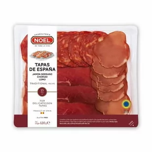 Tapas Serrano, Chorizo, Lomo 120G Noel - Pasztet i przetwory mięsne - miniaturka - grafika 1