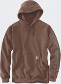 Bluzy męskie - Bluza Carhartt Midweight Logo Sleeve Mocha - miniaturka - grafika 1