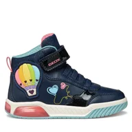 Buty dla dziewczynek - Sneakersy Geox J Inek J56ASA 0BCKC C4358 D Granatowy - miniaturka - grafika 1