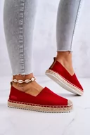 Espadryle damskie - Espadryle Pleciona Podeszwa Big Star Czerwone HH274494 - Zazoo - miniaturka - grafika 1