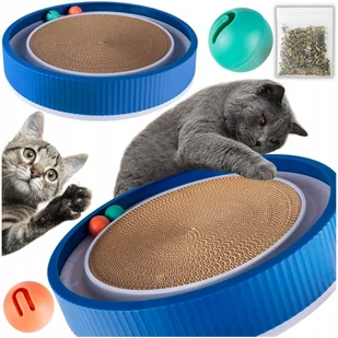 ZW3A DRAPAK KARTONOWY KOTA RULETKA KÓLKO DO ZABAWY - Drapaki dla kotów - miniaturka - grafika 1