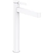 Baterie umywalkowe - Hansgrohe 76070700 Finoris Jednouchwytowa bateria umywalkowa 260 do mis umywalkowych z kompletem odp$360ywowym Push-Open bia$361y matowy - miniaturka - grafika 1