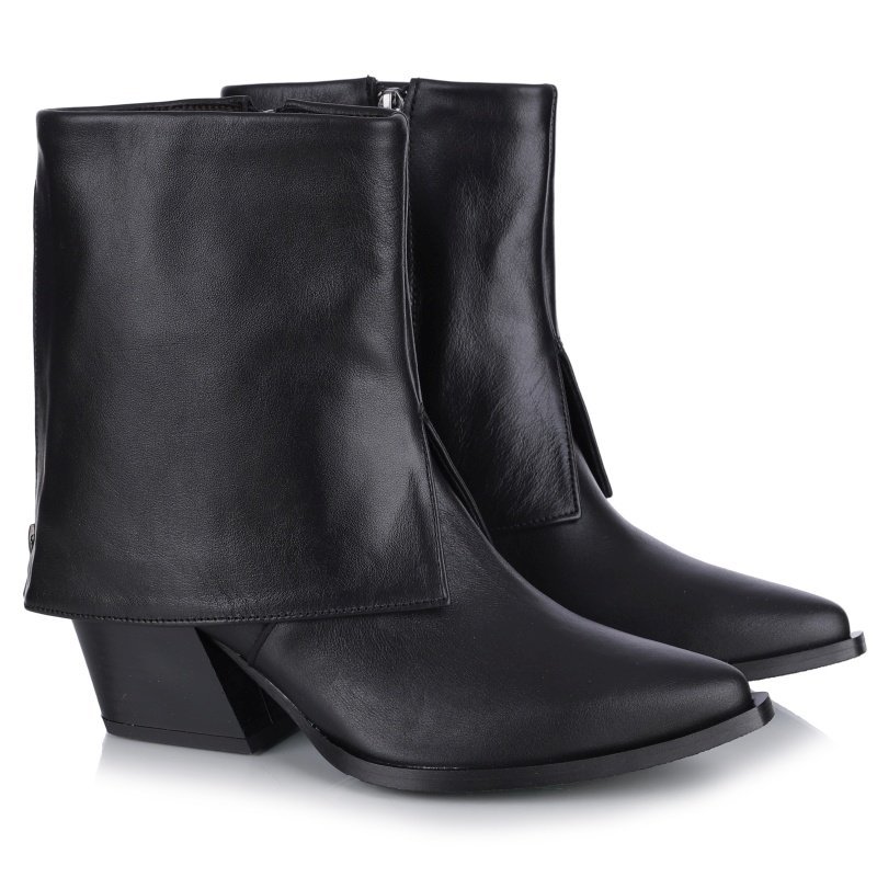 Botki kowbojki damskie Gamis 7635 CZARNE LICO skóra licowa R.37